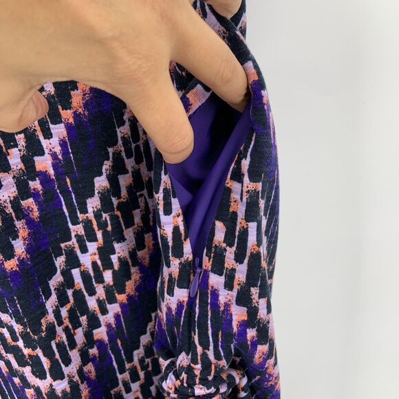 NWT Title Nine Matahari Dress Reversible Purple Jersey Knit Size S Preppy Active - Picture 7 of 9